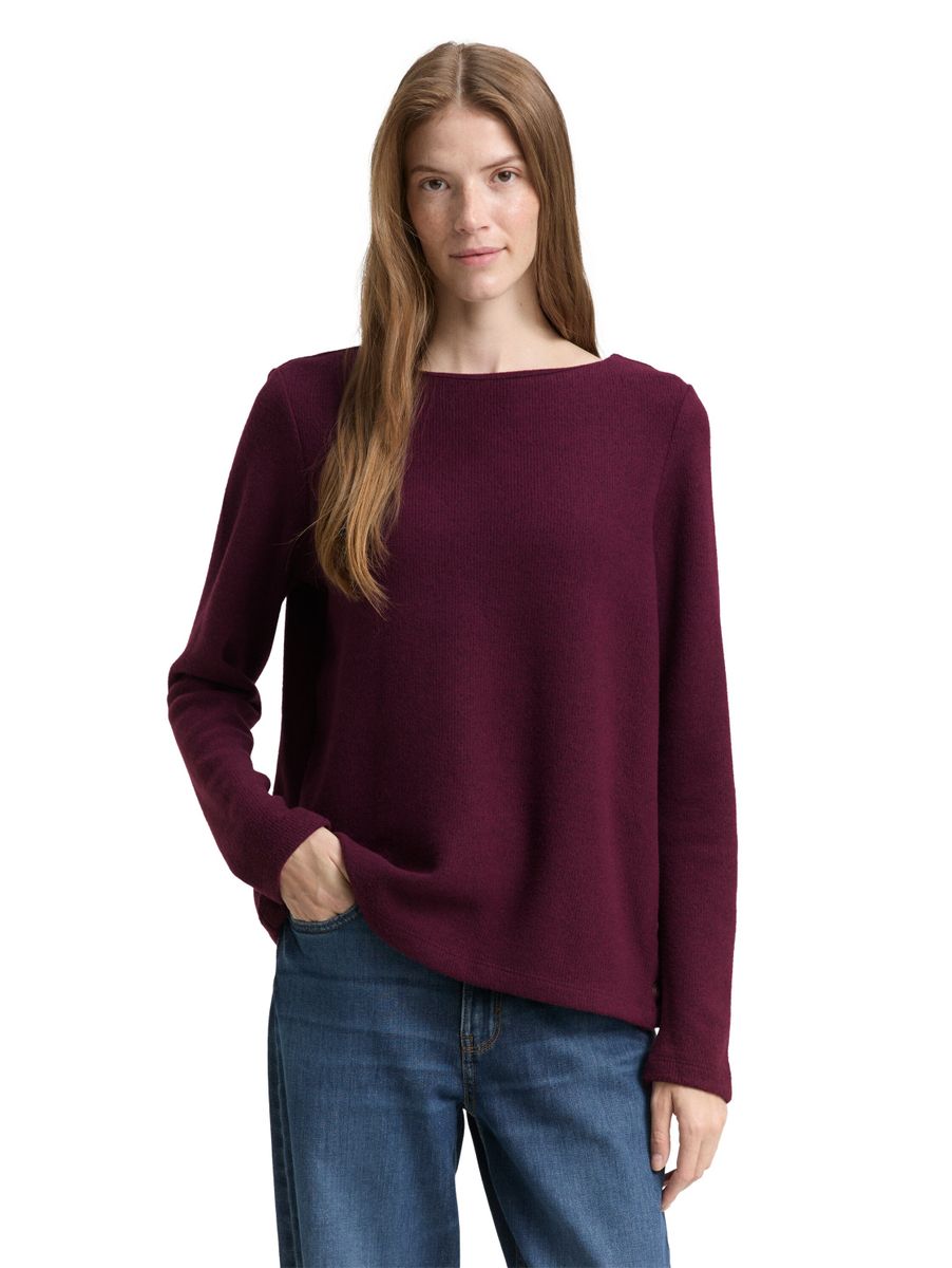 Soft-Touch Sweatshirt mit Knopf-Details