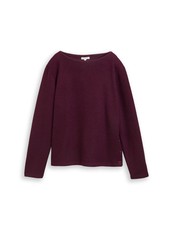 Soft-Touch Sweatshirt mit Knopf-Details