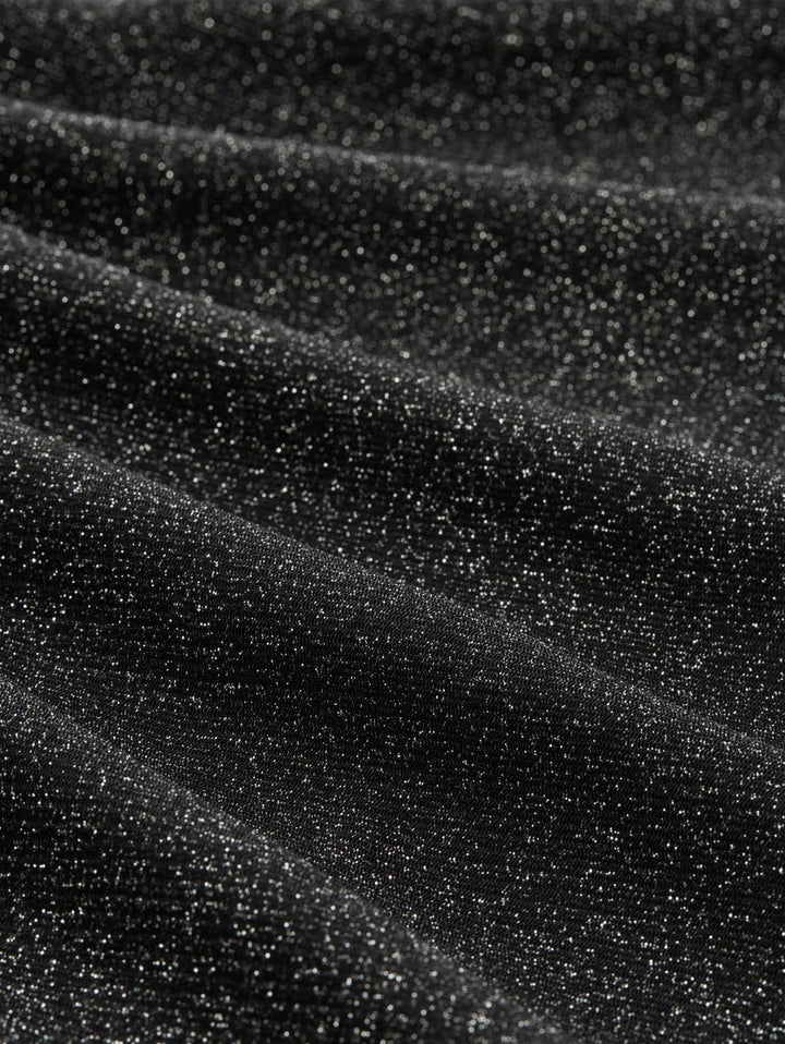 Mesh Langarmshirt mit Glitzer-Effekt