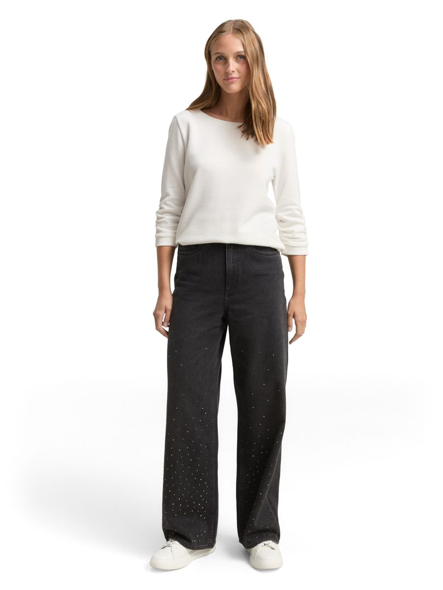 Fitted Sweatshirt mit Raffungen