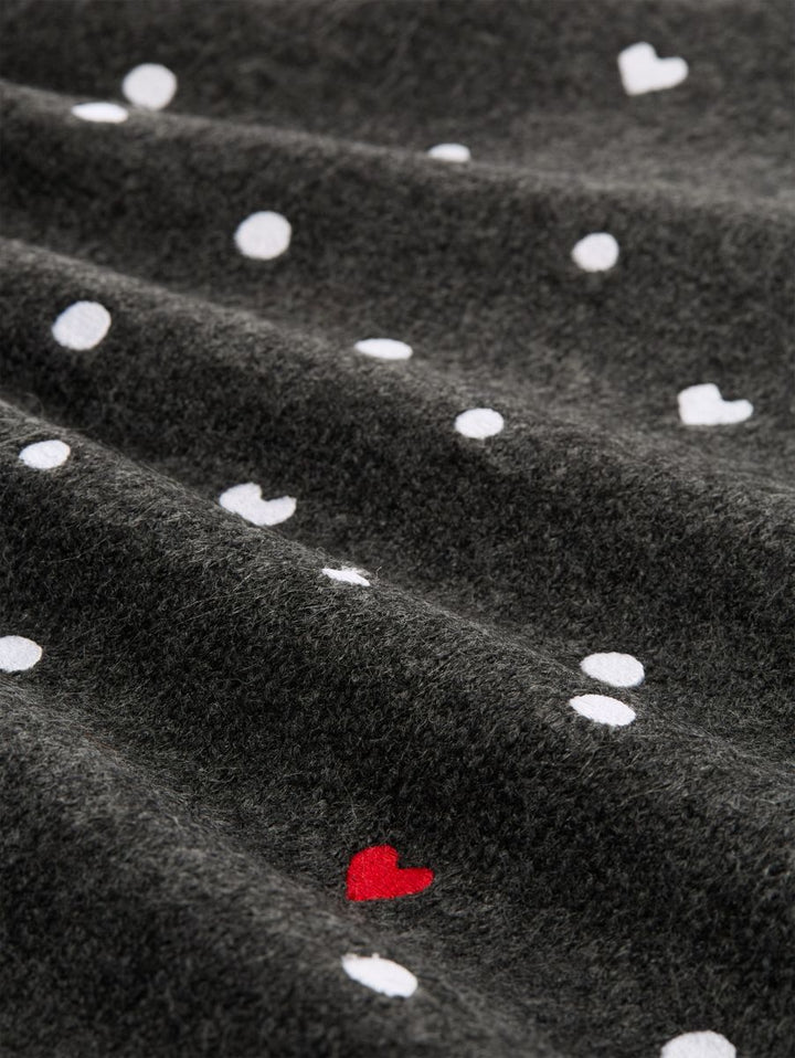 Relaxed Fit Strickpullover mit Stickereien