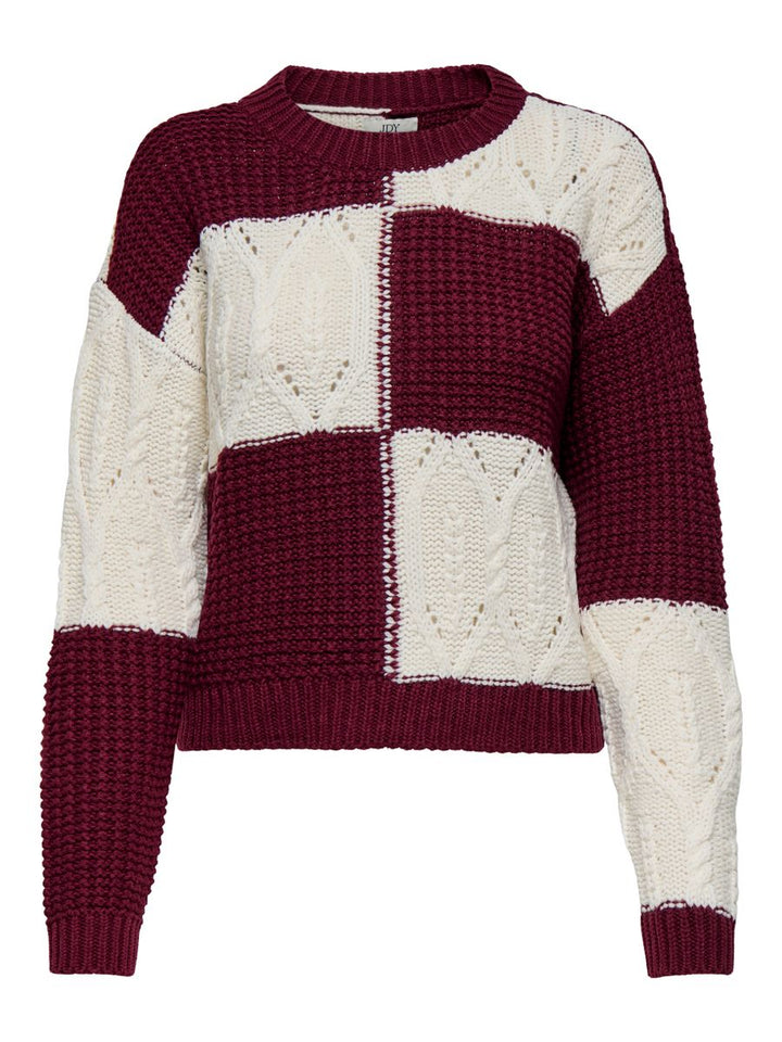 JDYJUSTY L/S MIX STRUC PULLOVER KNT NOOS