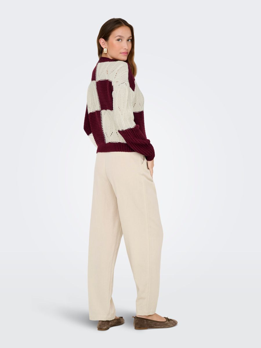 JDYJUSTY L/S MIX STRUC PULLOVER KNT NOOS