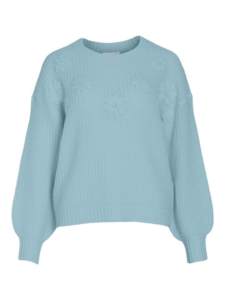 VIKIANA O-NECK L/S DETAIL KNIT TOP/1