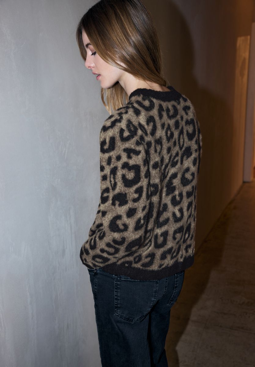 Flauschiger Leo Pullover