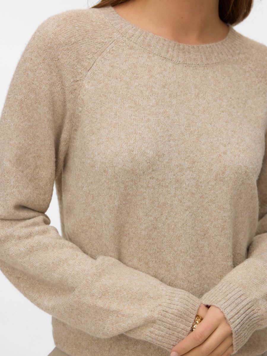 VMDOFFYSHINE LS O-NECK BLOUSE REP NOOS