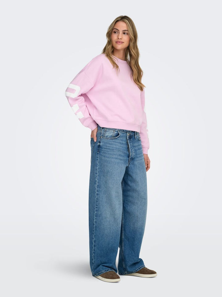 ONLSWEAT L/S BACK/SLEEVE PRINT SWT NOOS