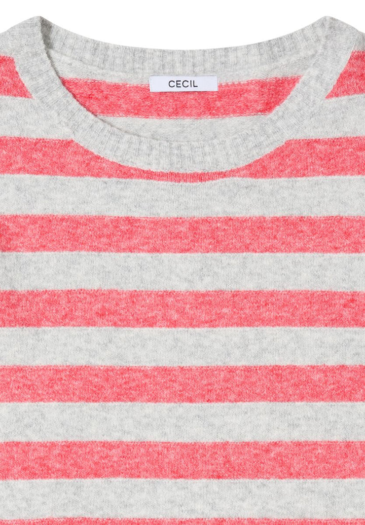 Gestreifter Melange Pullover
