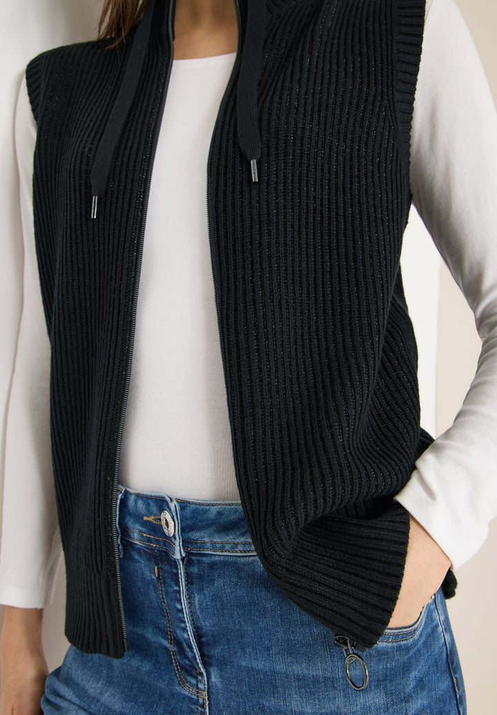 Strukturweste mit Zipper
