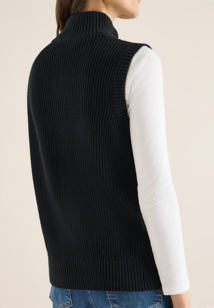 Strukturweste mit Zipper