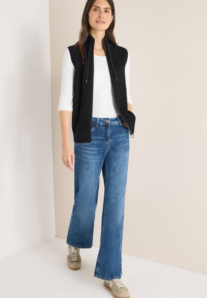 Strukturweste mit Zipper