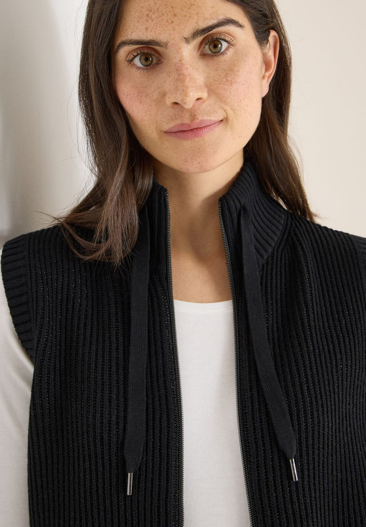 Strukturweste mit Zipper