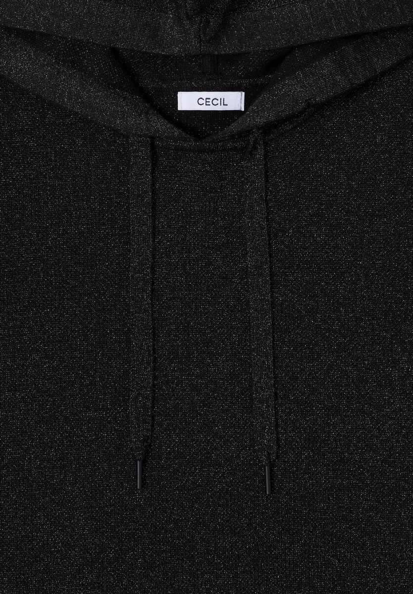 Jacquard Hoodie mit Glitzer