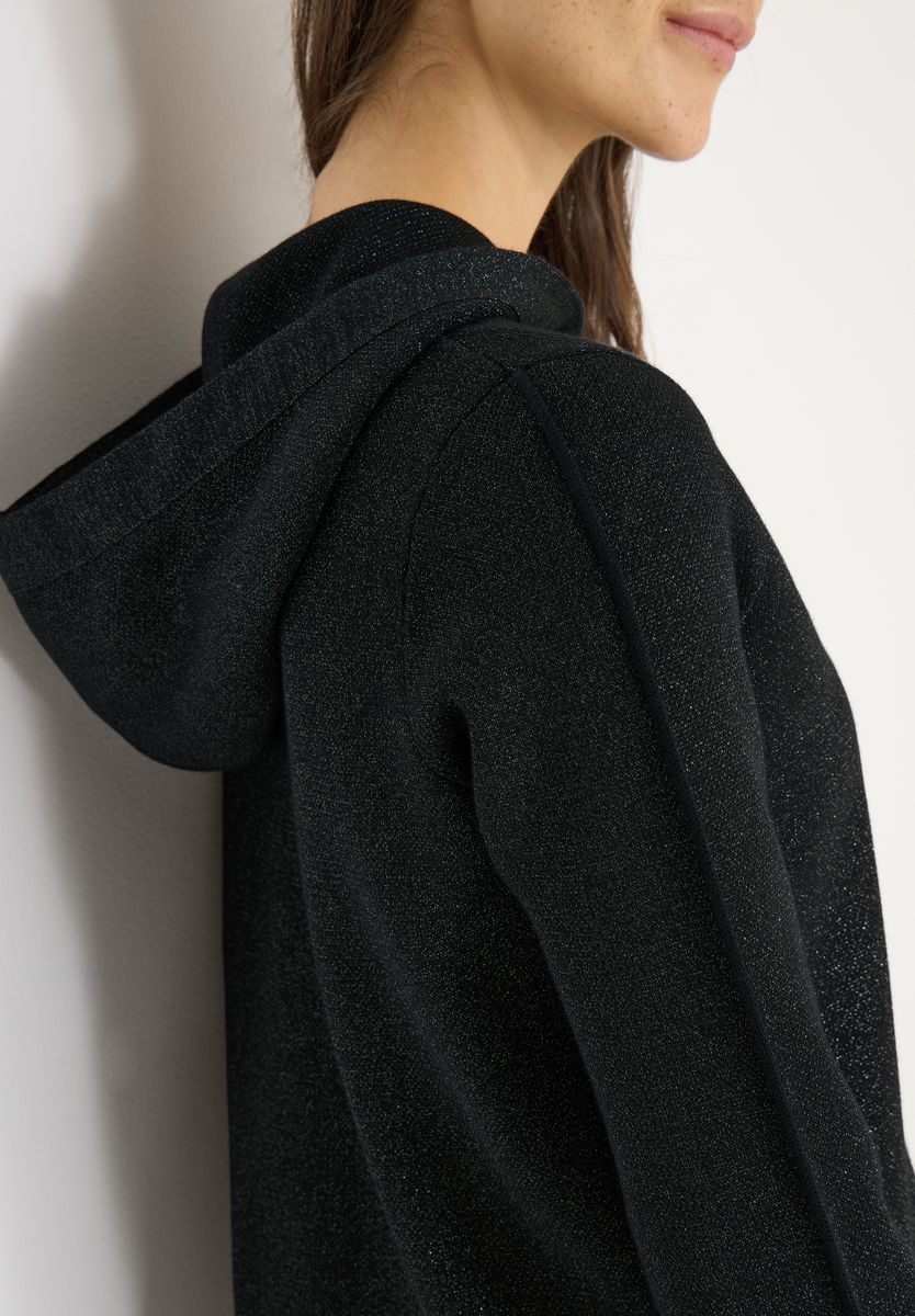 Jacquard Hoodie mit Glitzer
