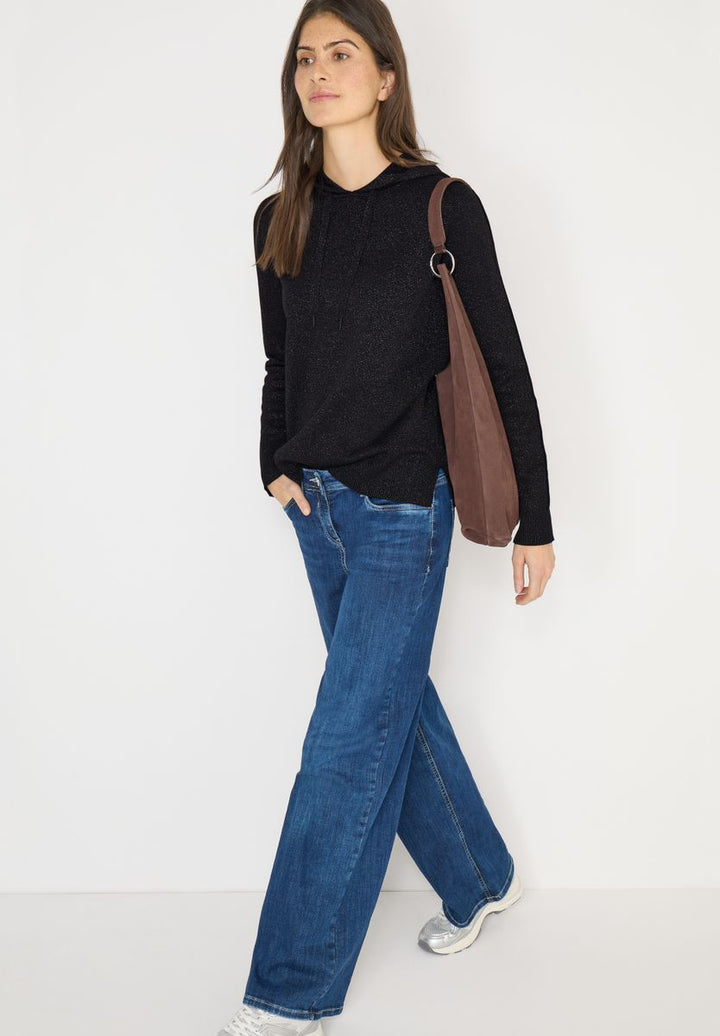 Jacquard Hoodie mit Glitzer