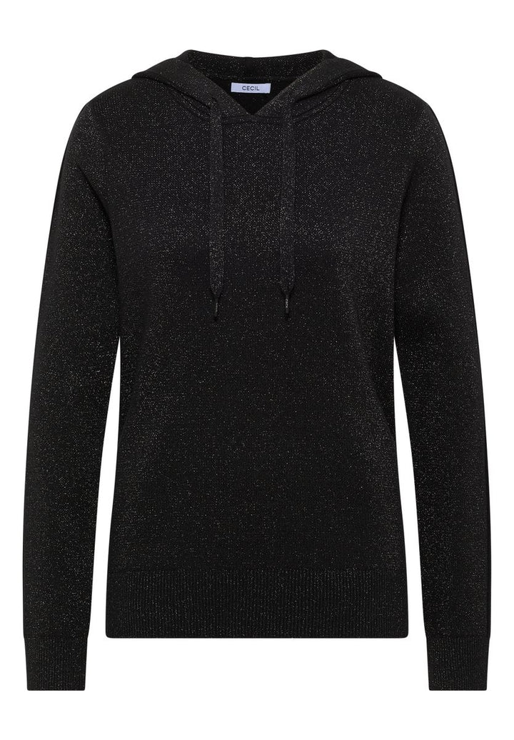 Jacquard Hoodie mit Glitzer