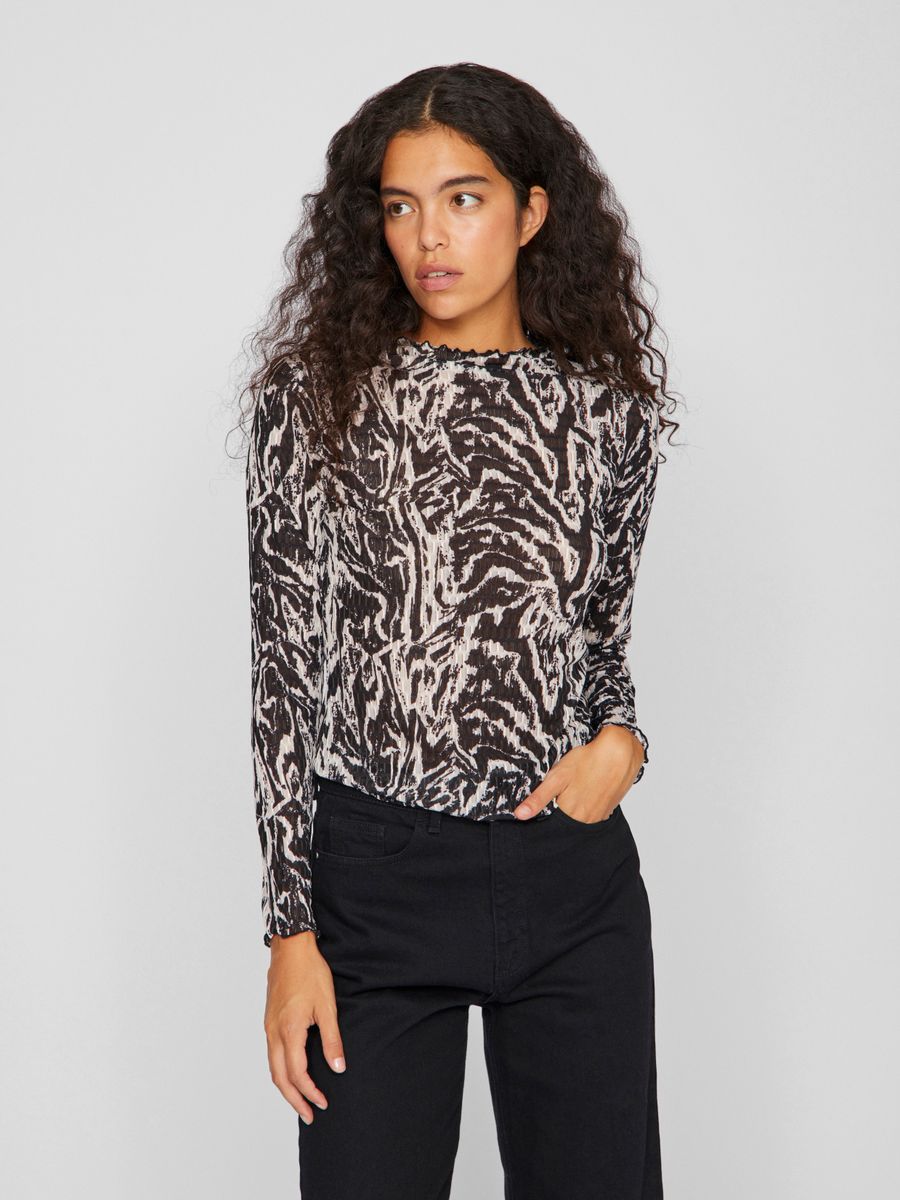 VILARINE NALA FUNNELNECK L/S TOP