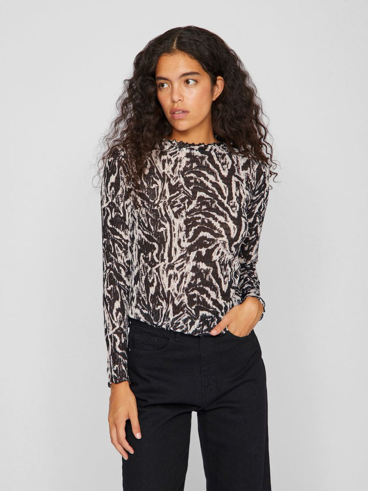 VILARINE NALA FUNNELNECK L/S TOP