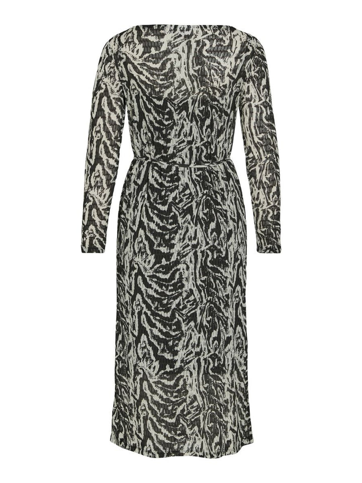 VILARINE NALA BOAT NECK L/S MIDI DRESS