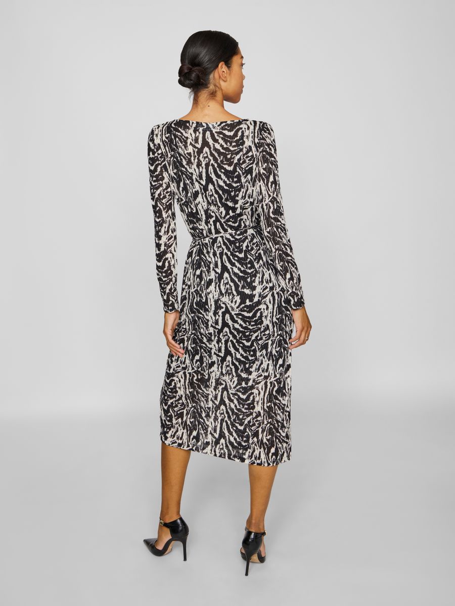 VILARINE NALA BOAT NECK L/S MIDI DRESS