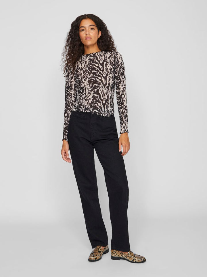 VILARINE NALA FUNNELNECK L/S TOP