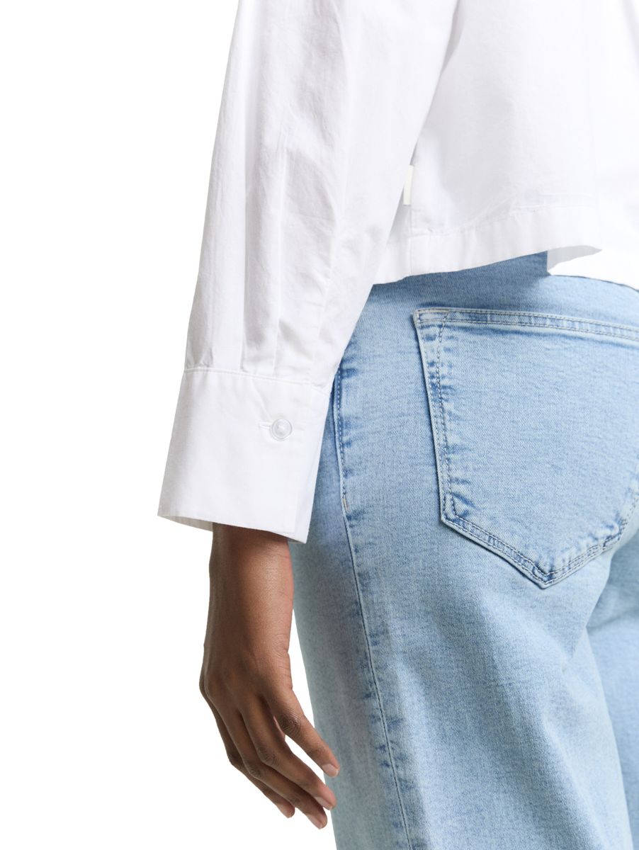 Boxy Fit Hemdbluse aus Baumwolle