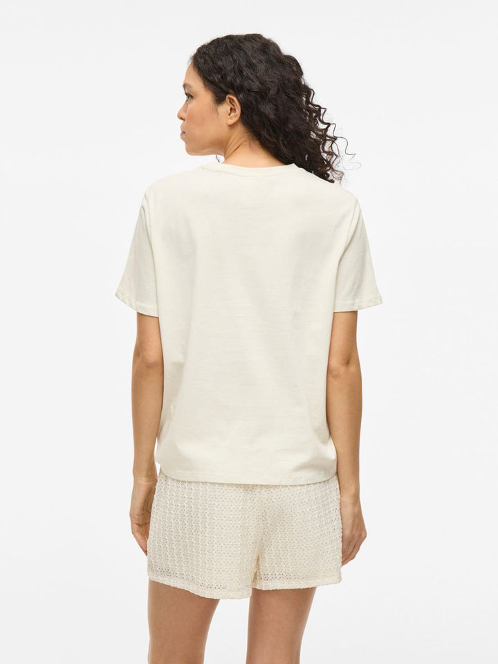 VIVIRINA CROCHET O-NECK S/S TOP