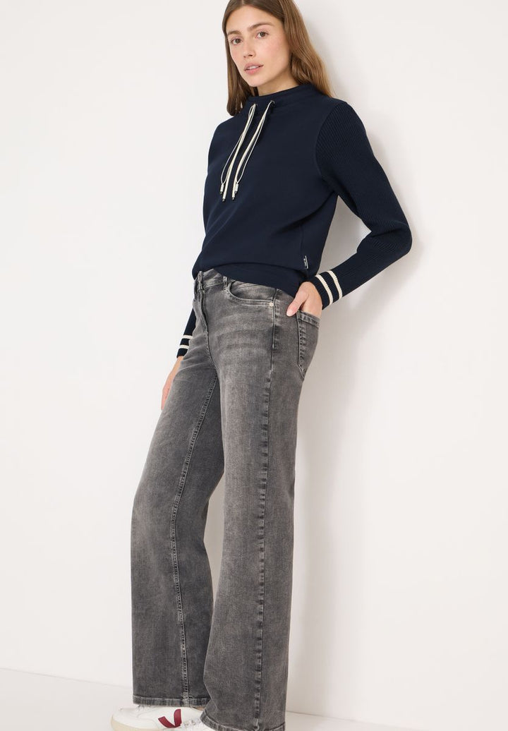 Sweatshirt mit Strickärmeln