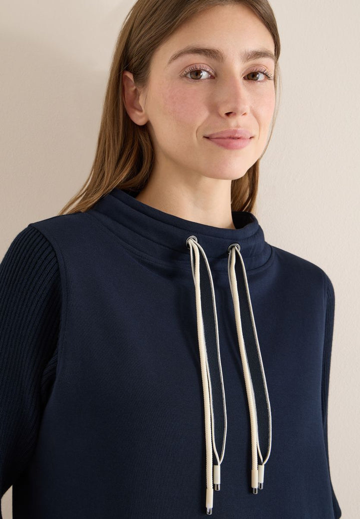 Sweatshirt mit Strickärmeln