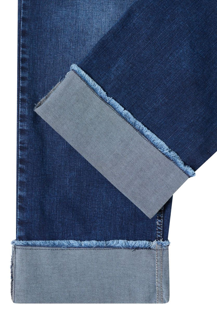 Wide Leg Washed-Look Jeans