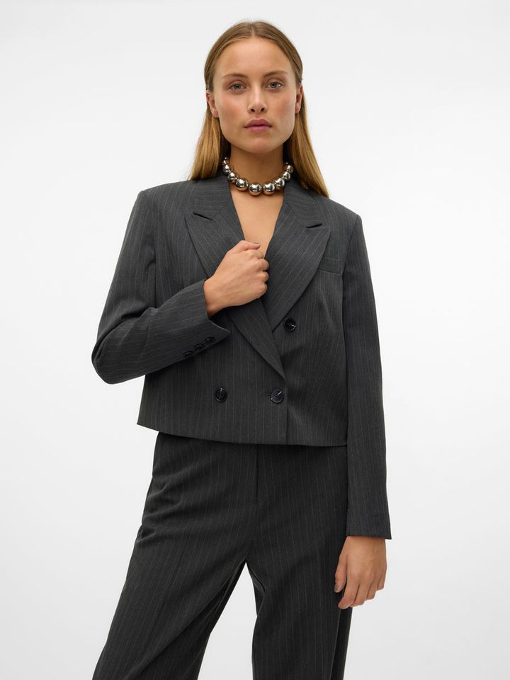 VMSILJE LS DB SHORT PINSTRIPE BLAZER