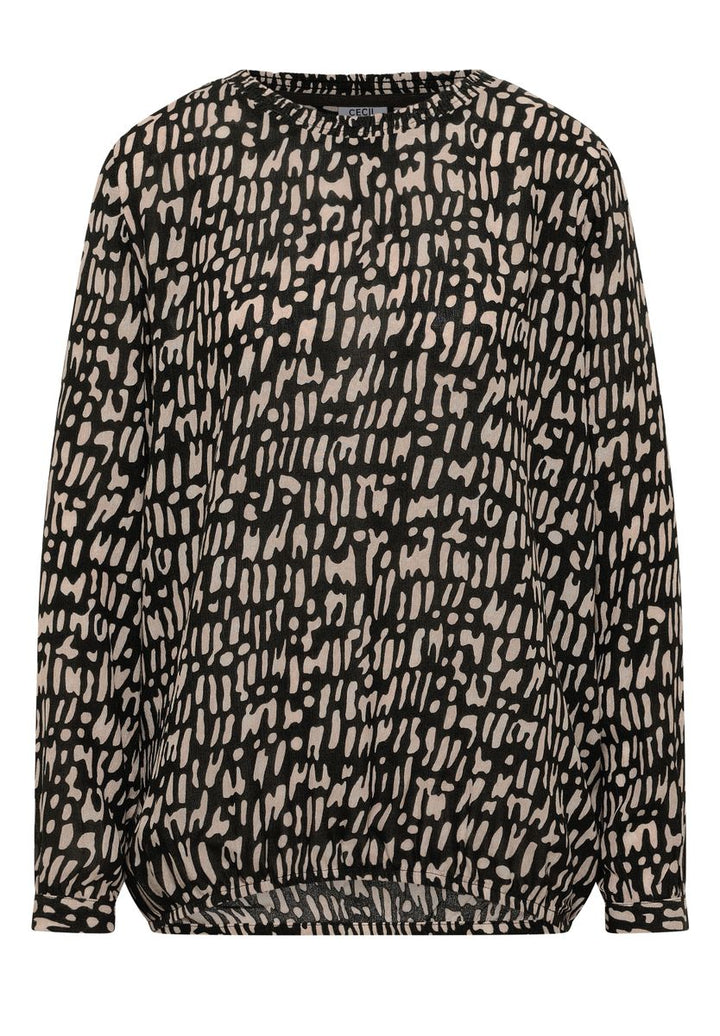 Bluse mit Smock-Ausschnitt
