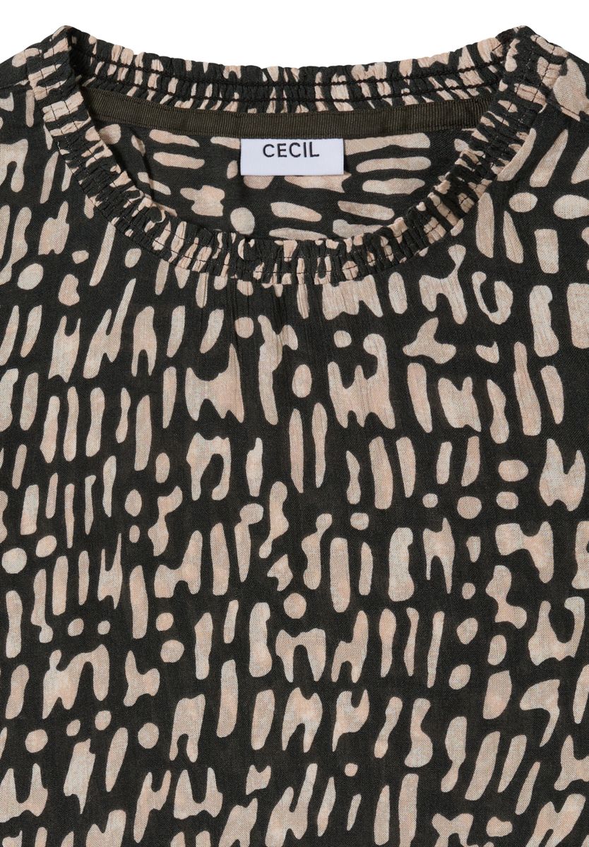 Bluse mit Smock-Ausschnitt