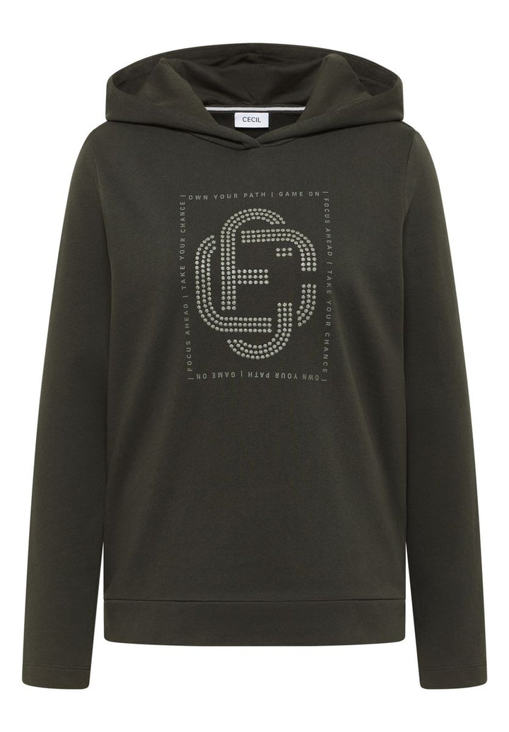 Hoodie mit Schmucksteinen