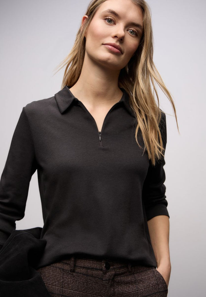 Poloshirt mit Zipper