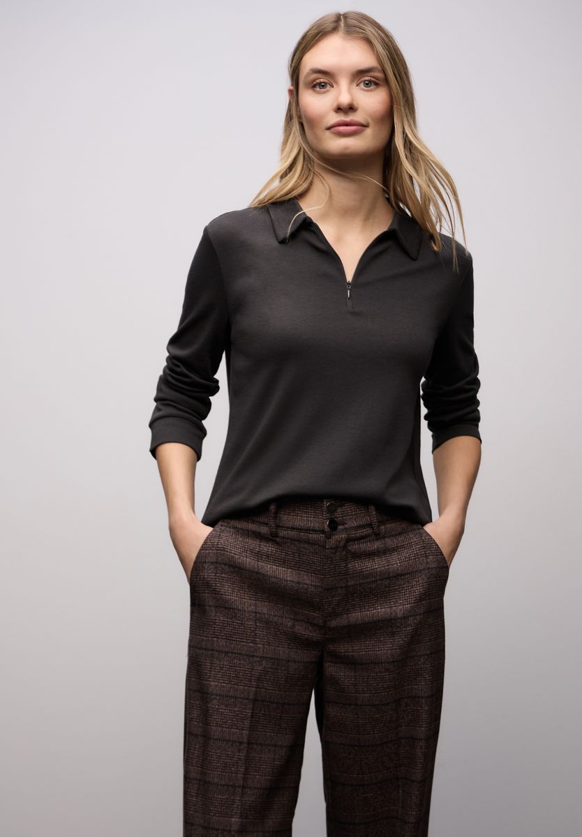 Poloshirt mit Zipper