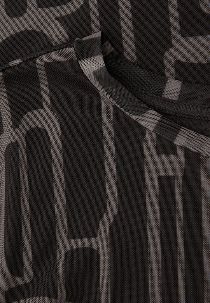 Gemustertes Mesh Shirt