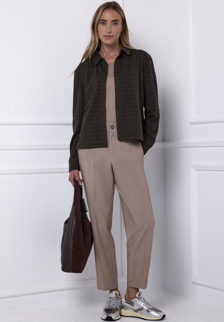 Karierte Jacquard Hemdbluse