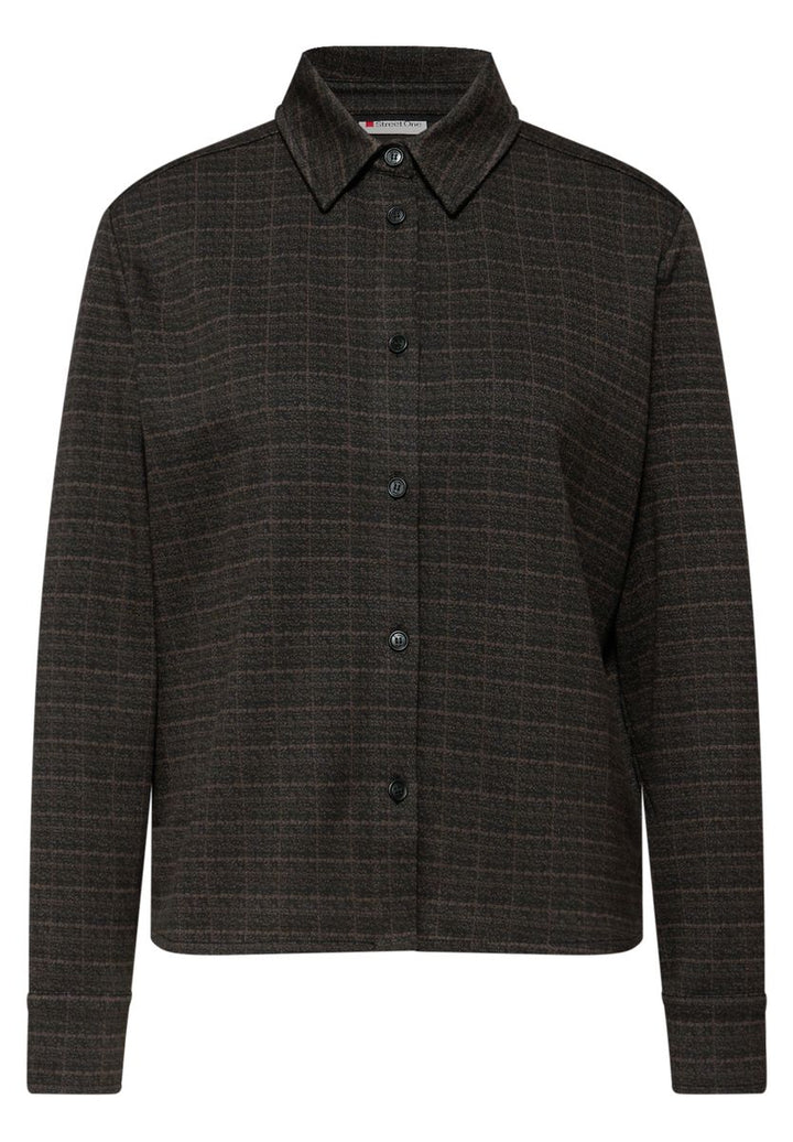 Karierte Jacquard Hemdbluse