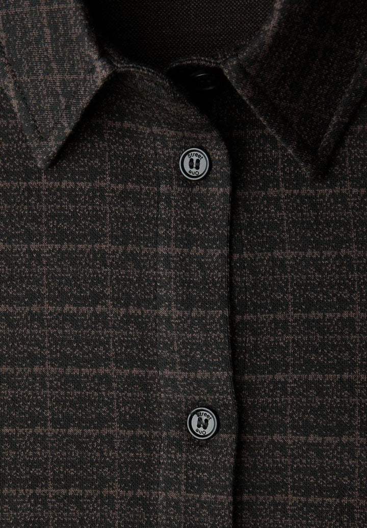 Karierte Jacquard Hemdbluse