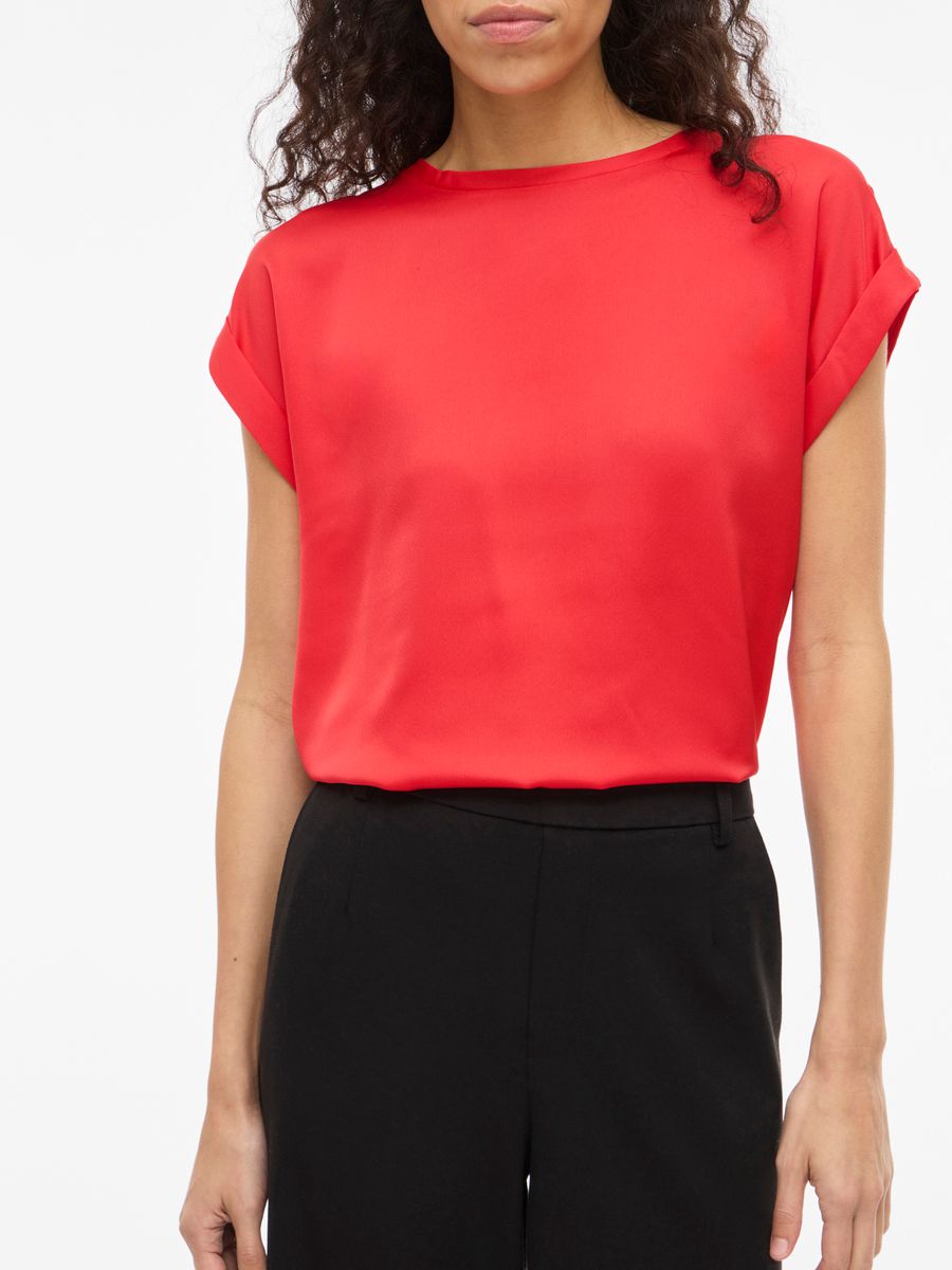 VIELLETTE S/S SATIN TOP - NOOS