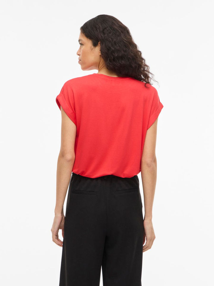 VIELLETTE S/S SATIN TOP - NOOS