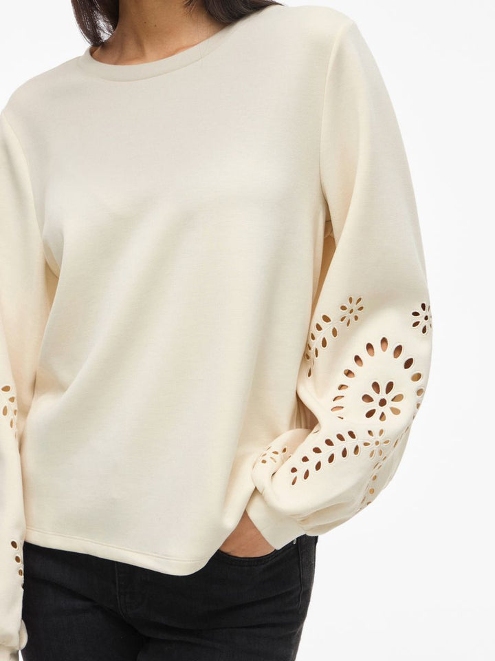 VISANDY L/S DETAIL SWEAT TOP - NOOS