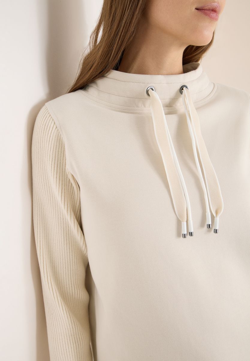 Sweatshirt mit Strickärmeln