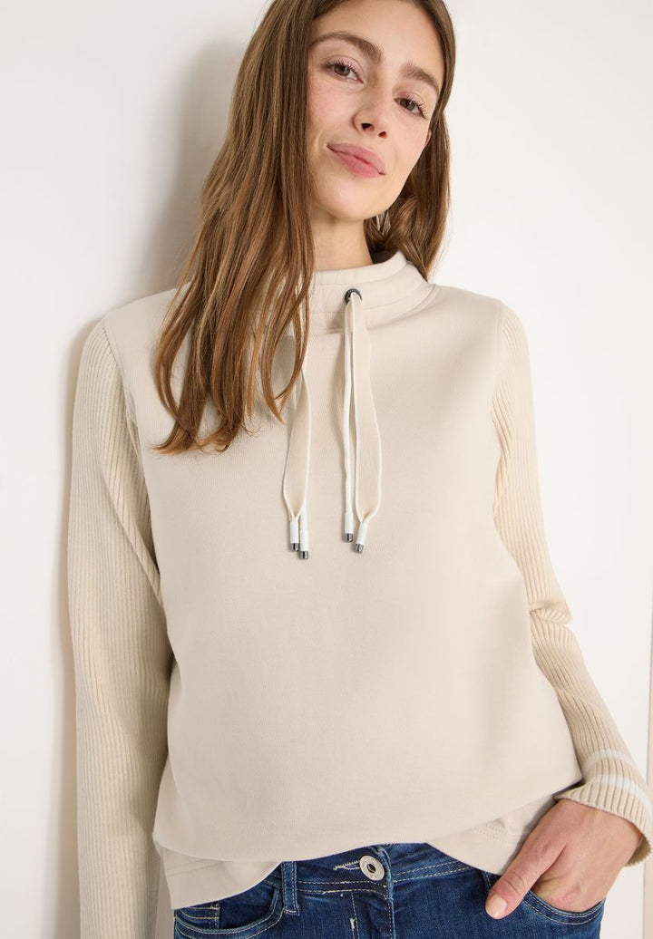 Sweatshirt mit Strickärmeln