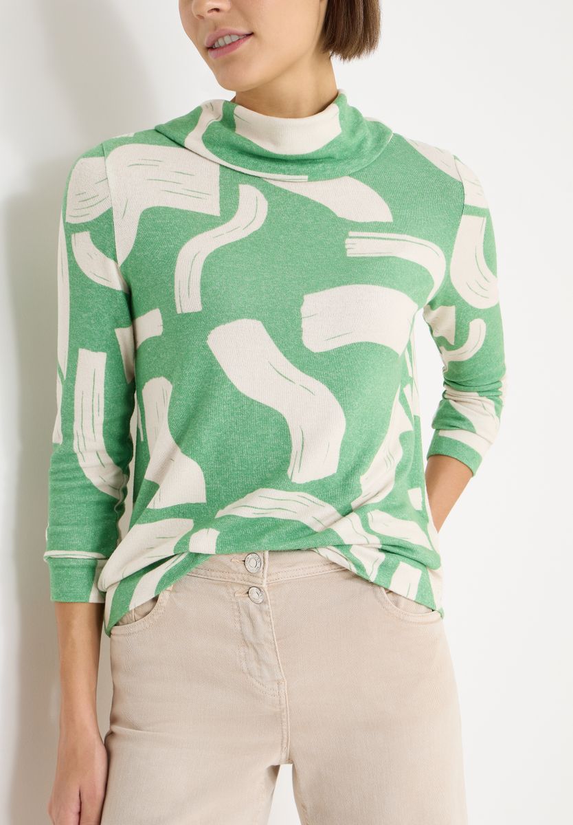 Gemustertes Melange Shirt
