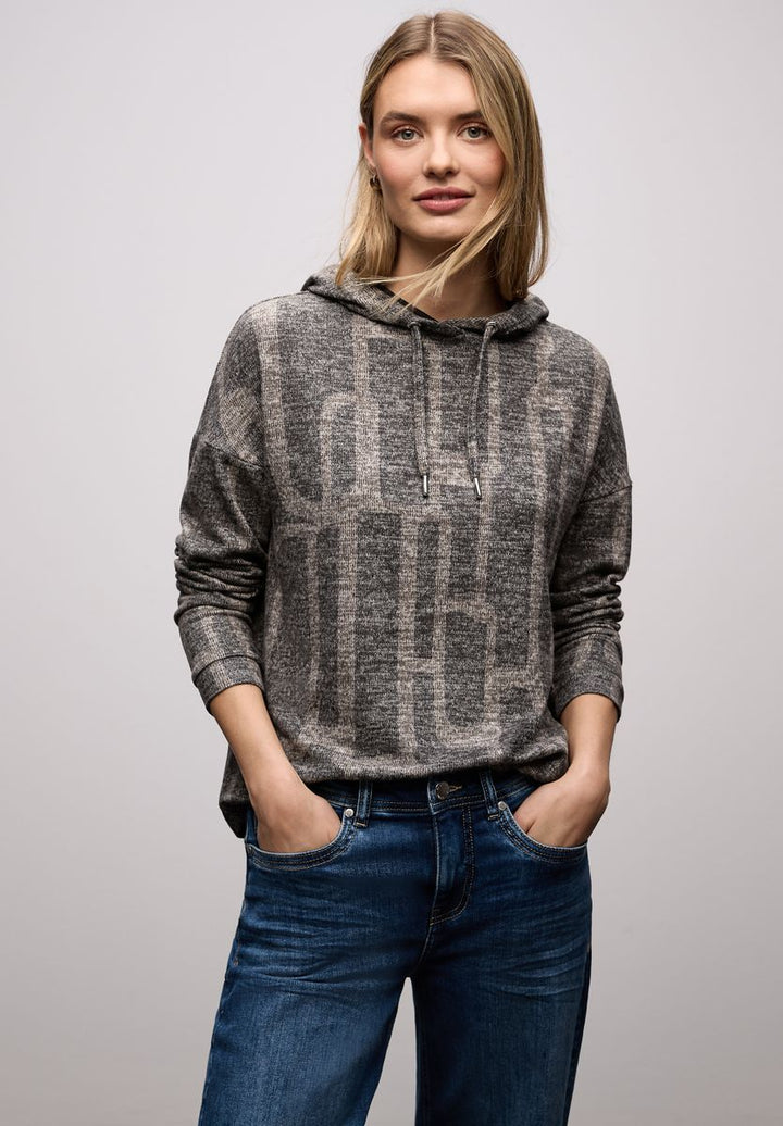 Gemusterter Hoodie Shirt