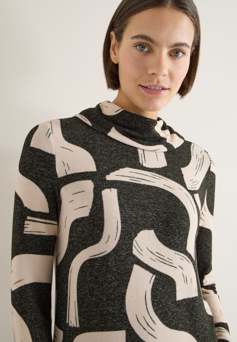 Gemustertes Melange Shirt