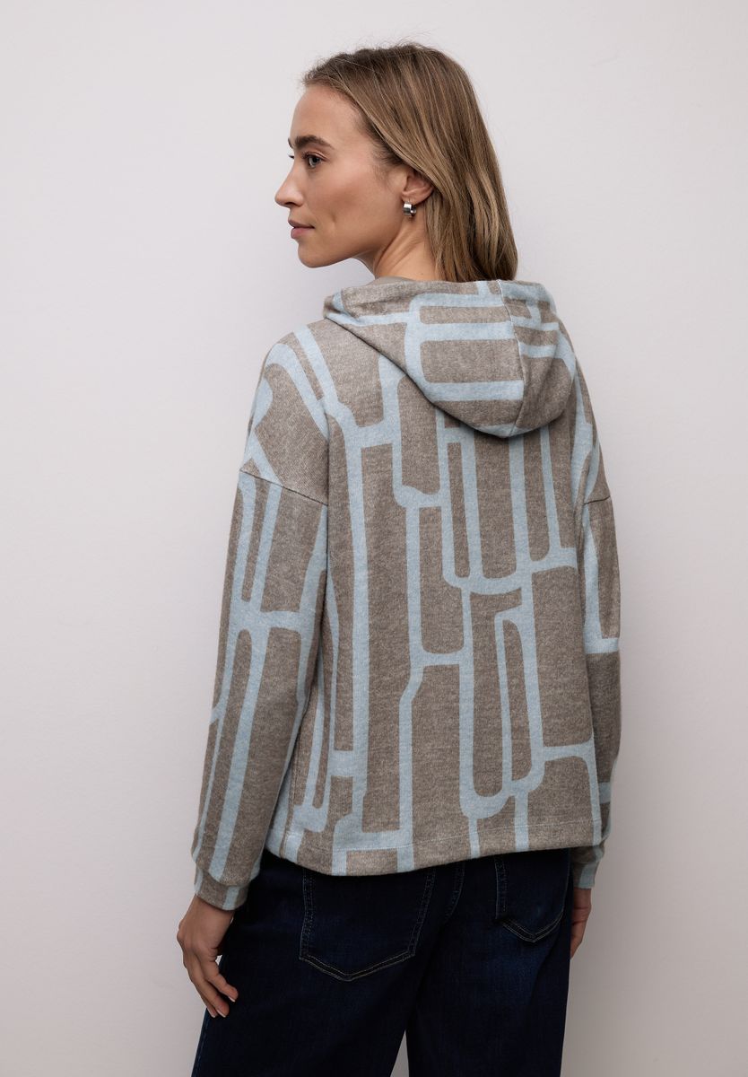 Gemusterter Hoodie Shirt