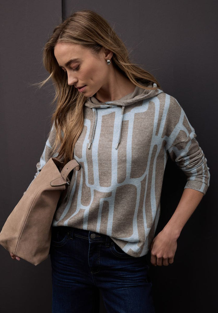 Gemusterter Hoodie Shirt